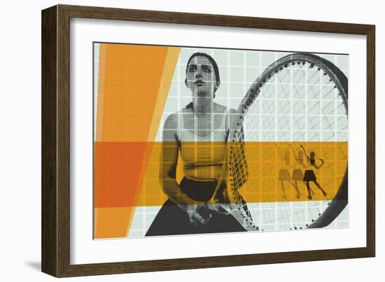 Tennis collage-null-Framed Giclee Print