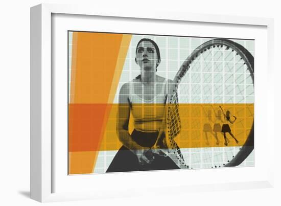 Tennis collage-null-Framed Giclee Print