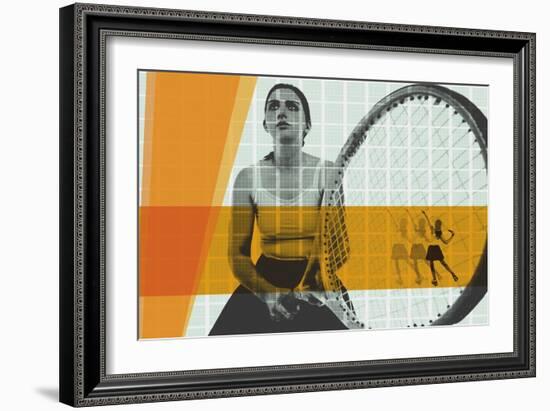 Tennis collage-null-Framed Giclee Print