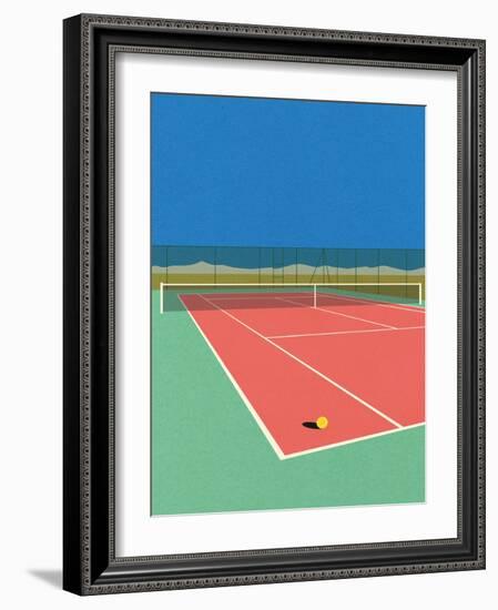 Tennis Court in the Desert-Rosi Feist-Framed Giclee Print