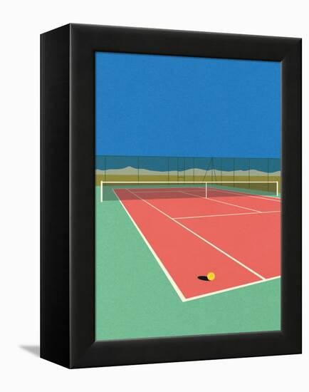 Tennis Court in the Desert-Rosi Feist-Framed Premier Image Canvas