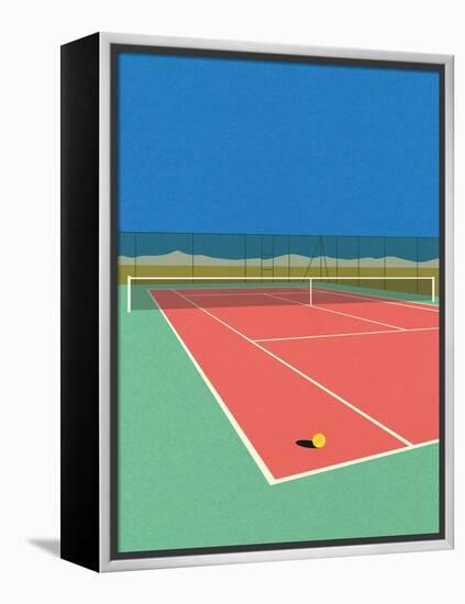 Tennis Court in the Desert-Rosi Feist-Framed Premier Image Canvas