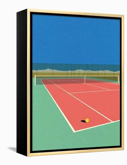 Tennis Court in the Desert-Rosi Feist-Framed Premier Image Canvas