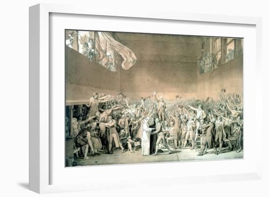 Tennis Court Oath, June 20 1789, Paris-Jacques-Louis David-Framed Giclee Print