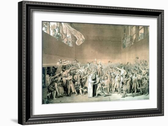 Tennis Court Oath, June 20 1789, Paris-Jacques-Louis David-Framed Giclee Print