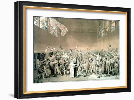 Tennis Court Oath, June 20 1789, Paris-Jacques-Louis David-Framed Giclee Print