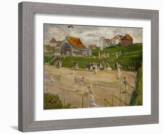 Tennis Court with Players in Noordwijk, Netherlands, 1913-Max Liebermann-Framed Giclee Print