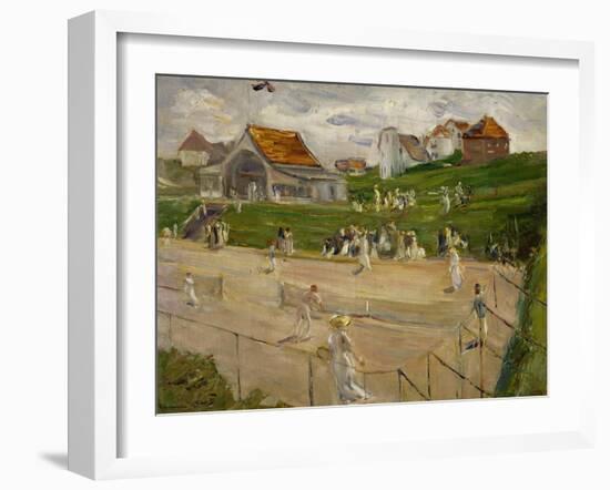 Tennis Court with Players in Noordwijk, Netherlands, 1913-Max Liebermann-Framed Giclee Print