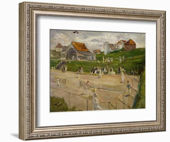 Tennis Court with Players in Noordwijk, Netherlands, 1913-Max Liebermann-Framed Giclee Print