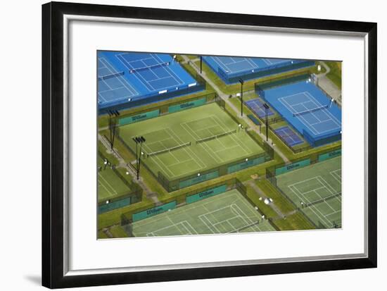 Tennis Courts, Albany, Auckland, North Island, New Zealand-David Wall-Framed Photographic Print