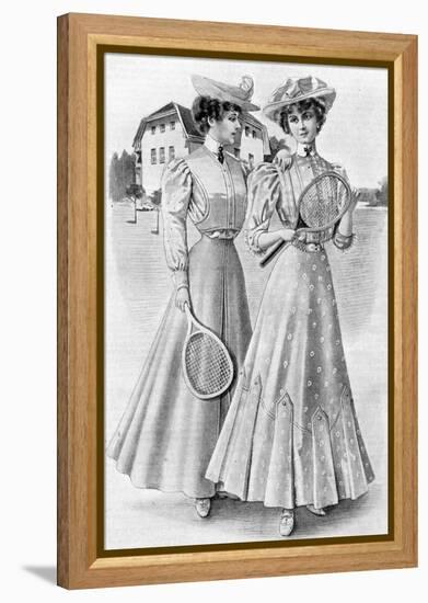 Tennis Gowns, Girls' Attire for August, 1906-null-Framed Premier Image Canvas