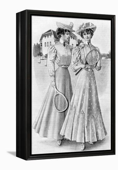Tennis Gowns, Girls' Attire for August, 1906-null-Framed Premier Image Canvas