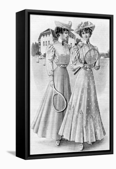 Tennis Gowns, Girls' Attire for August, 1906-null-Framed Premier Image Canvas