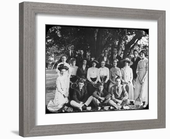 Tennis Group Portrait, Late 19th or Early 20th Century-null-Framed Photographic Print