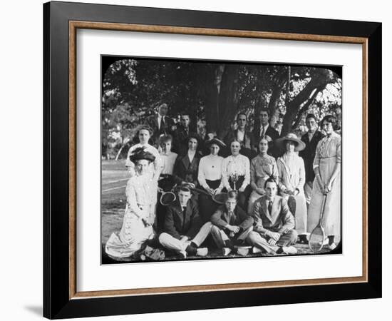 Tennis Group Portrait, Late 19th or Early 20th Century-null-Framed Photographic Print