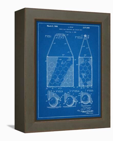 Tennis Hopper Patent-null-Framed Stretched Canvas