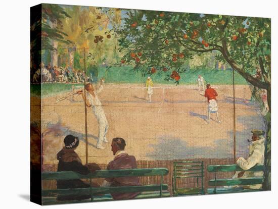 Tennis, Hotel Beau Site, Cannes-Sir John Lavery-Framed Stretched Canvas