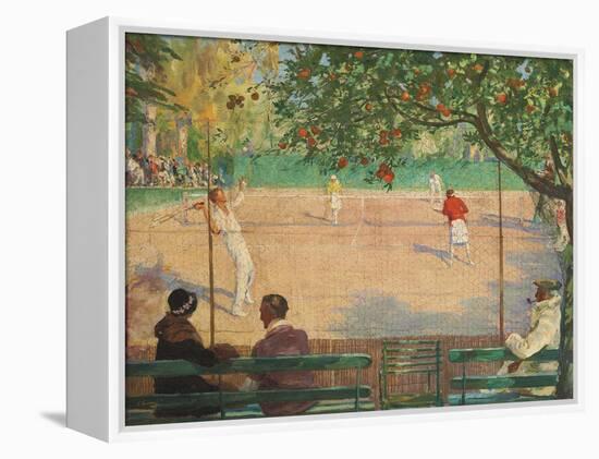 Tennis, Hotel Beau Site, Cannes-Sir John Lavery-Framed Stretched Canvas