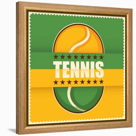 Tennis In Color-Rashomon-Framed Stretched Canvas