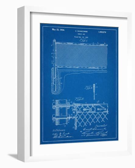 Tennis Net Patent-null-Framed Art Print