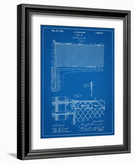 Tennis Net Patent-null-Framed Art Print