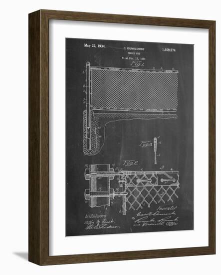 Tennis Net Patent-null-Framed Art Print