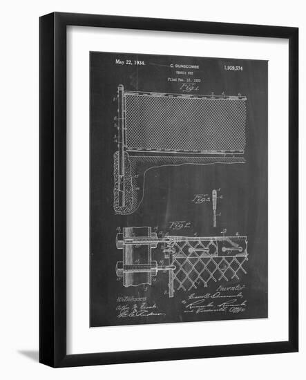 Tennis Net Patent-null-Framed Art Print