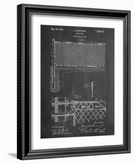 Tennis Net Patent-null-Framed Art Print