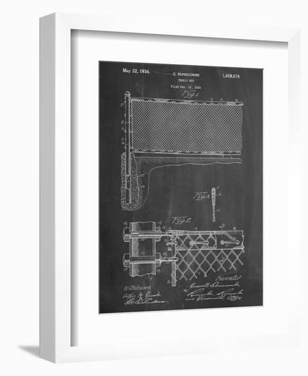 Tennis Net Patent-null-Framed Art Print