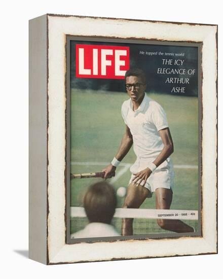 Tennis Player Arthur Ashe, September 20, 1968-Richard Meek-Framed Premier Image Canvas