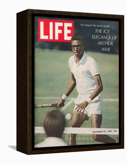 Tennis Player Arthur Ashe, September 20, 1968-Richard Meek-Framed Premier Image Canvas