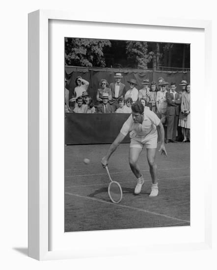 Tennis Player Pierre Pellizza in Action-null-Framed Photographic Print