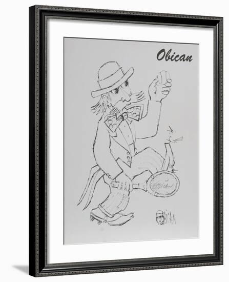 Tennis Player-Jovan Obican-Framed Collectable Print