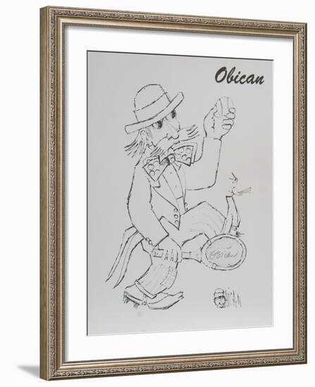 Tennis Player-Jovan Obican-Framed Collectable Print