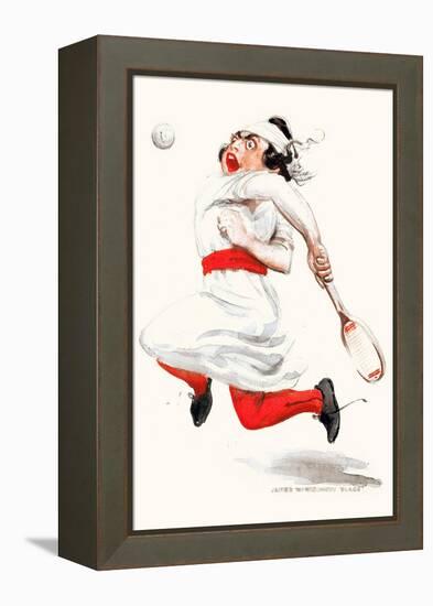 Tennis Player-James Montgomery Flagg-Framed Stretched Canvas