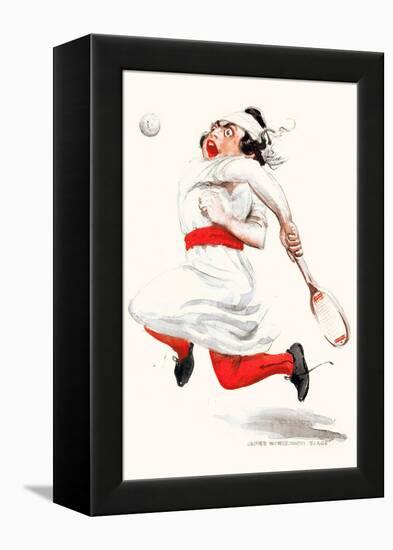 Tennis Player-James Montgomery Flagg-Framed Stretched Canvas