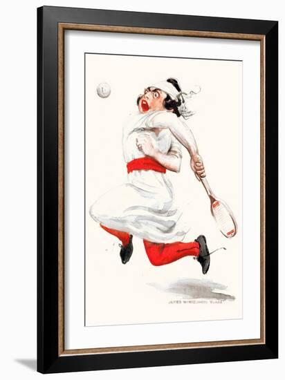 Tennis Player-James Montgomery Flagg-Framed Premium Giclee Print