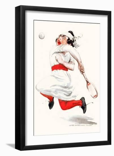 Tennis Player-James Montgomery Flagg-Framed Premium Giclee Print