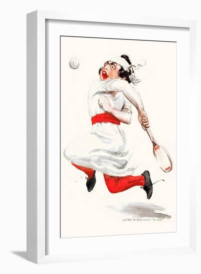 Tennis Player-James Montgomery Flagg-Framed Premium Giclee Print