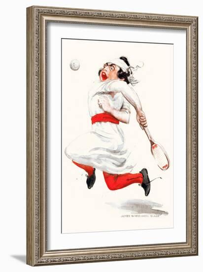 Tennis Player-James Montgomery Flagg-Framed Art Print