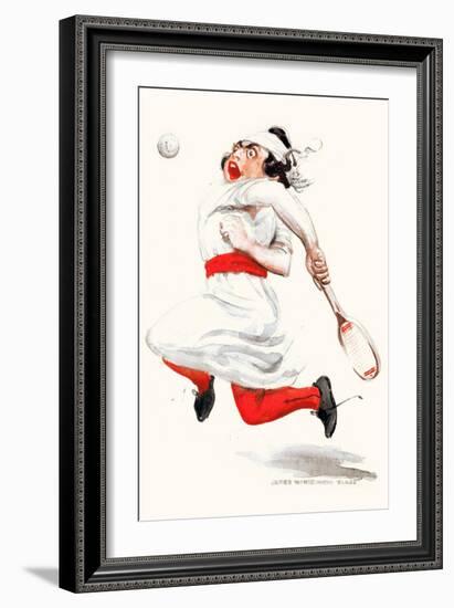 Tennis Player-James Montgomery Flagg-Framed Art Print