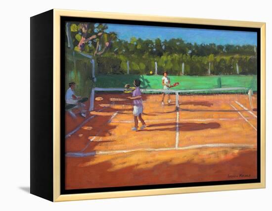 Tennis Practise , Cap d’Adge, France, 2013-Andrew Macara-Framed Premier Image Canvas