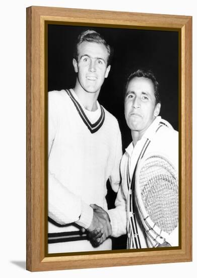 Tennis Pros, Ecuador's of Pancho Segura (Right) and Ken Mcgregor at Madison Square Garden-null-Framed Stretched Canvas