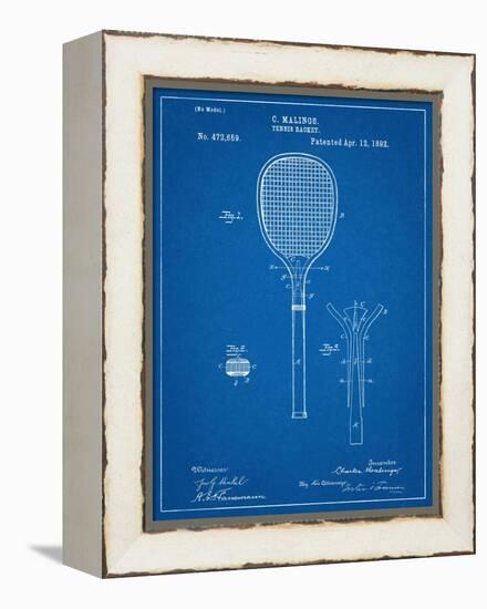 Tennis Racket Patent-null-Framed Stretched Canvas