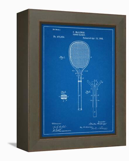 Tennis Racket Patent-null-Framed Stretched Canvas