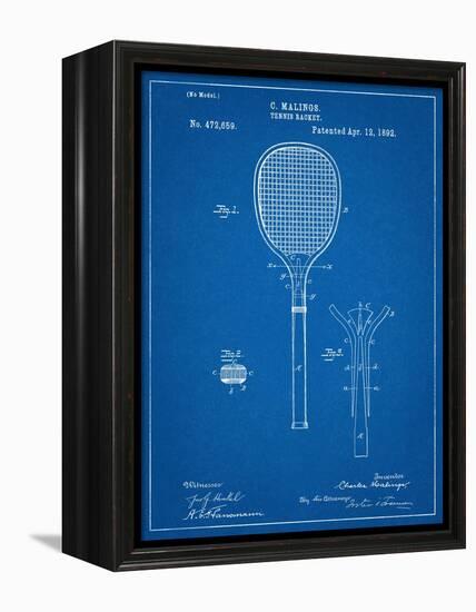 Tennis Racket Patent-null-Framed Stretched Canvas