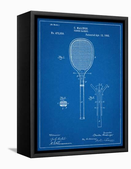Tennis Racket Patent-null-Framed Stretched Canvas