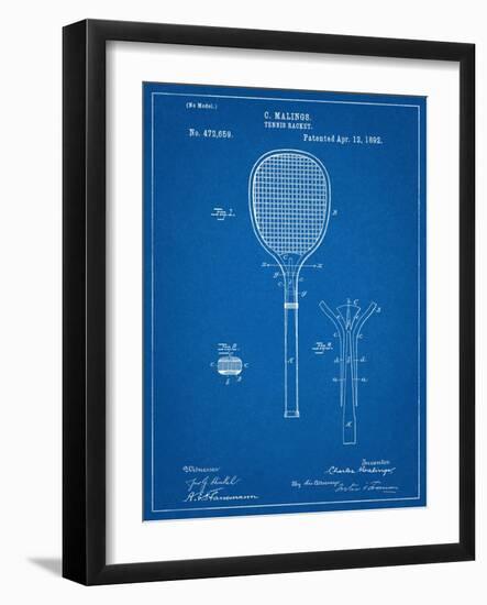 Tennis Racket Patent-null-Framed Art Print