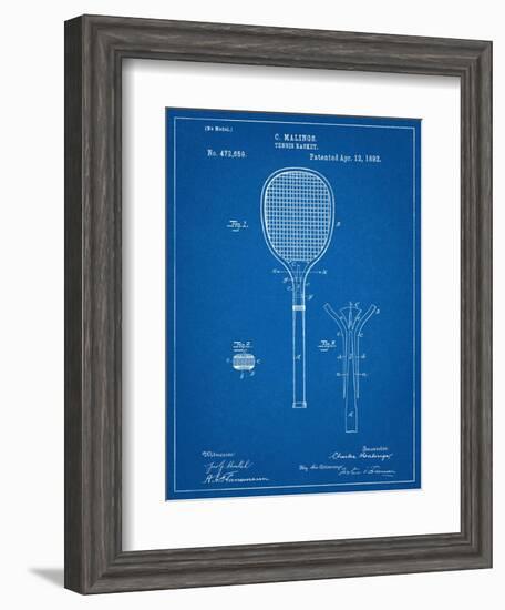 Tennis Racket Patent-null-Framed Art Print