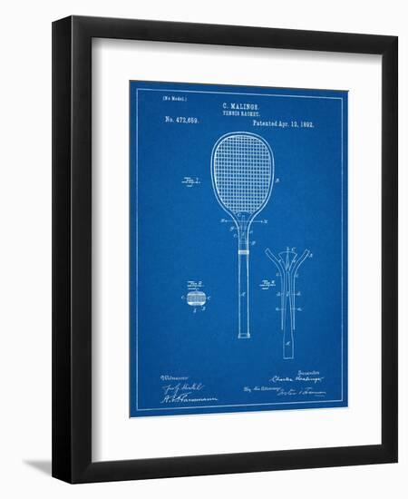 Tennis Racket Patent-null-Framed Art Print